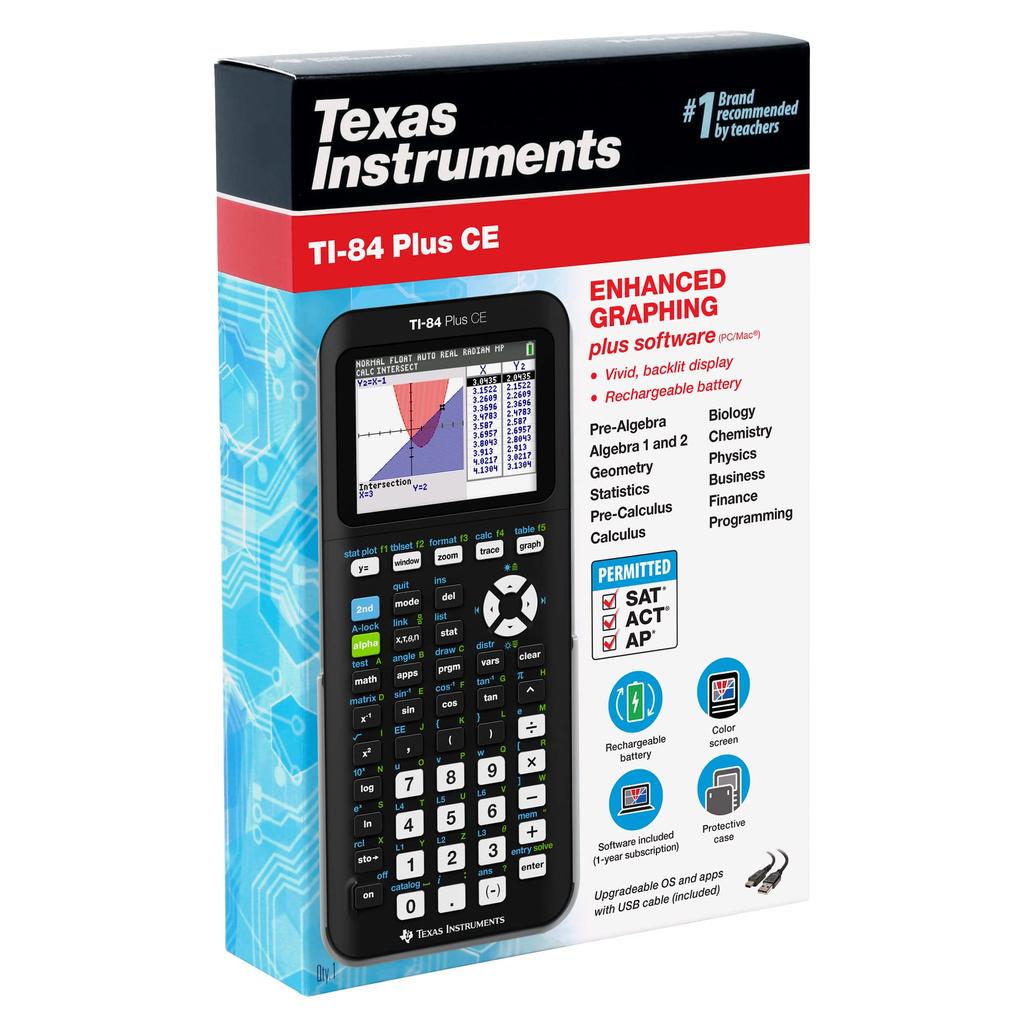 Texas Instruments Plus CE Graphing Calculator Black TI-84 [Item]