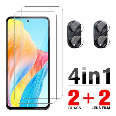 Protector de pantalla transparente Full HD + película protectora de vidrio templado para lente de cámara para OPPO A98 / A78 5G / A78 / A79 5G