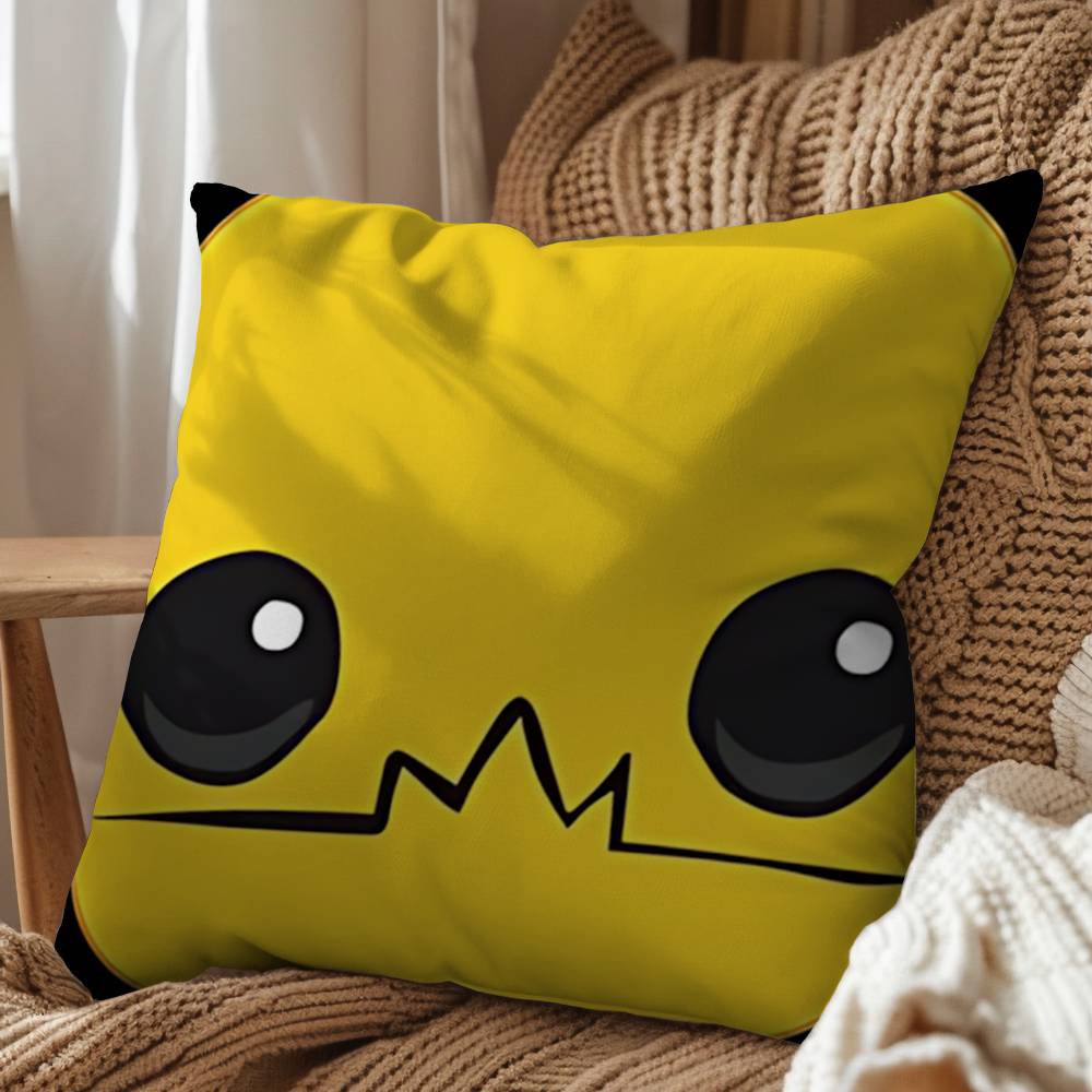 Game Big Battle AAlien Hominid Pillow Case Square DoubleSided Printing Short Plush Sofa Cushion Cover Bedroom Bedside Pillow