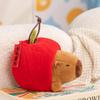 15cm Cartoon Fun Fruit Nest With Animal Plush Doll Pendant Apple Orange Pig Shiba Dog Capybara Plush Toy Christmas Gift For Kids