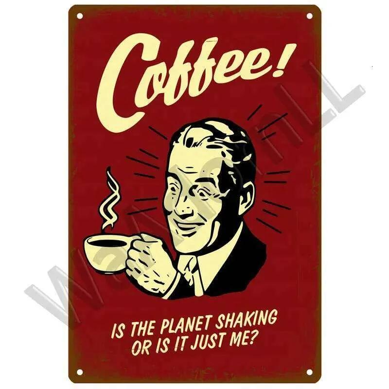 Vintage Metal Tin Sign for Coffee Kitchen Bar Decor, Retro Wall Art Plaque, Iron Painting Poster 26T0104 26T0104