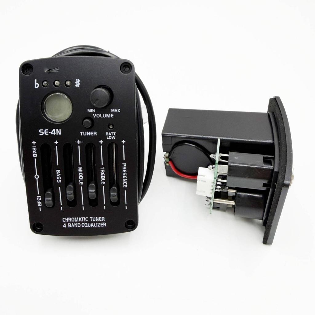 SEN44N Acoustic Guitar Pickup System Low Indicator 4Band Tone Control with Digital Tuner