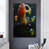 Abstract Long Hair Mermaid Canvas Painting Mermail Posters and Prints Wall Art Pictures For Living Room Home Decor No Frame