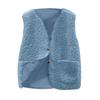 Women's V Neck Sleeveless Fleece Vest Loose Fit Casual Warm Waistcoat Jacket