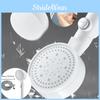White Round Showerhead With Five Gear Supercharged Water Flow And Automatic Shut-off