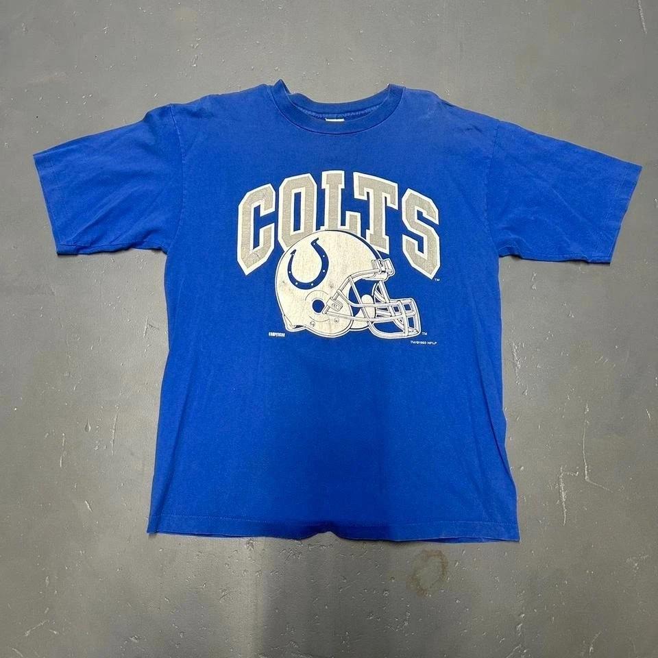 Vintage 1993 Indianapolis Colts big print graphic helmet logo tee tshirt 3XL