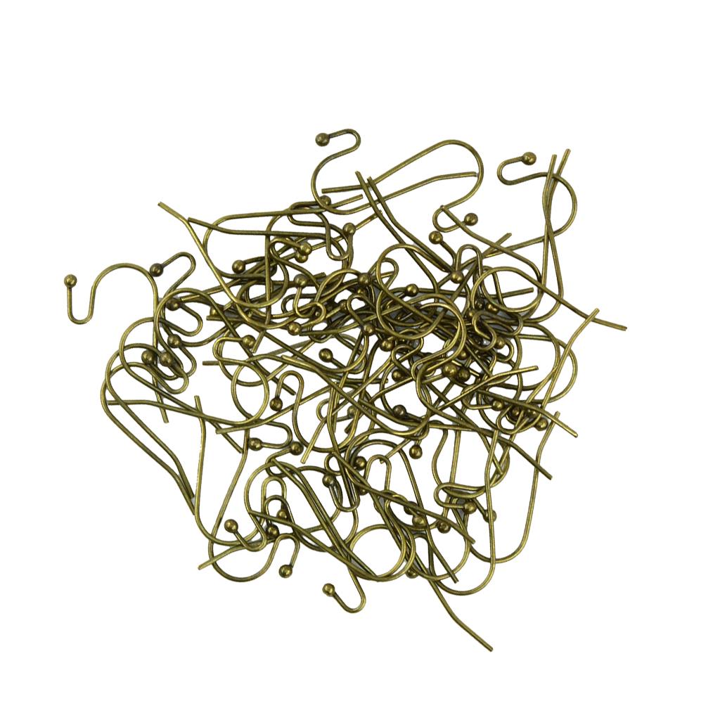 100 buc. Cârlig pentru cercei cu sârmă franceză din alamă