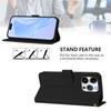 For iPhone 15 Pro Case Solid Color Wallet Leather Phone Cover with Strap