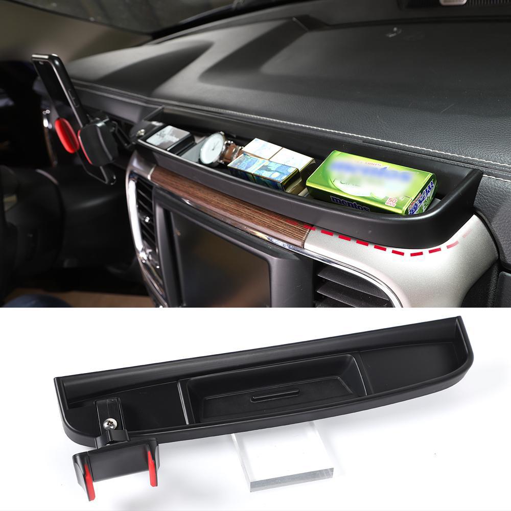 Center Console Mobile Phone Holder Storage Box Bracket Stand Holder Fit For Dodge RAM 2012-2017 Car Accessories