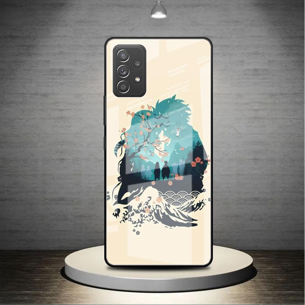 Glass Case For Samsung Galaxy A52 A71 A50 A51 A70 A21s A31 A72 A10 A12 A30 A22 5G Phone Cover Demon Slayer Anime