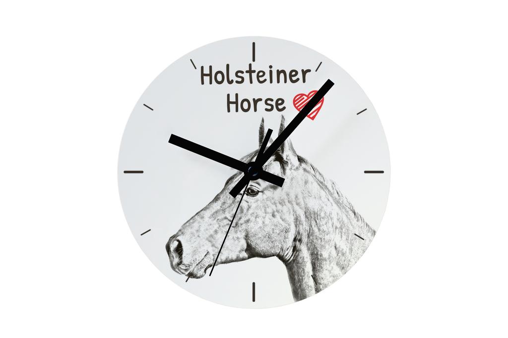 Holsteiner Horse – Wall clock with a horse, shelf clock with a print | Art-Dog