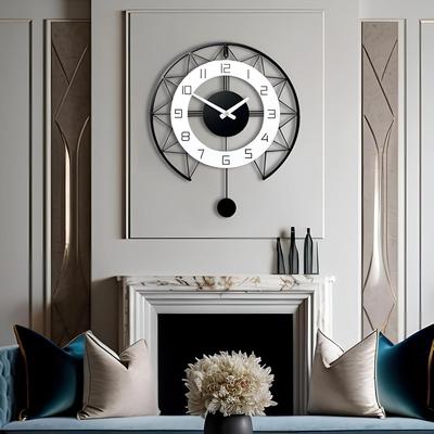 Analog Metal Luxury Wall Clock for Living Room | Non-Ticking Antique Large Wall Clock for Bedroom, Office, Hall, Drawing Room |