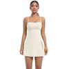 Anti Glare Base Sports Dress With Chest Cushion, Breathable Outdoor Golf Backless Camisole, Yoga Tennis Skirt For Women