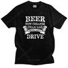 Fashion Beer Letter Tshirt Unisex Short Sleeved Printed Drink Lover Tee Tops Crew Neck Fitted  Cotton T Shirt  Merchandise