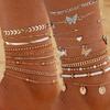 18pcs Bohemian Anklets for Women Retro Multi-Layered Star Heart Butterfly Pendants Anklets Summer Beach Cuban Link Jewelry Gifts