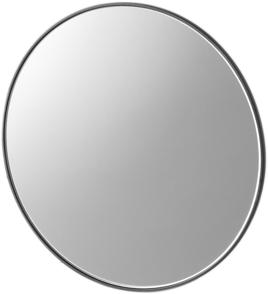 Yamazaki Magnetic Bathroom Tower Easy Bathroom 10176 Mirror, Round, 23cm, Black, W23×D1.4×H23cm, Series, Anti-fog, Glass, Magnetic, Installation,