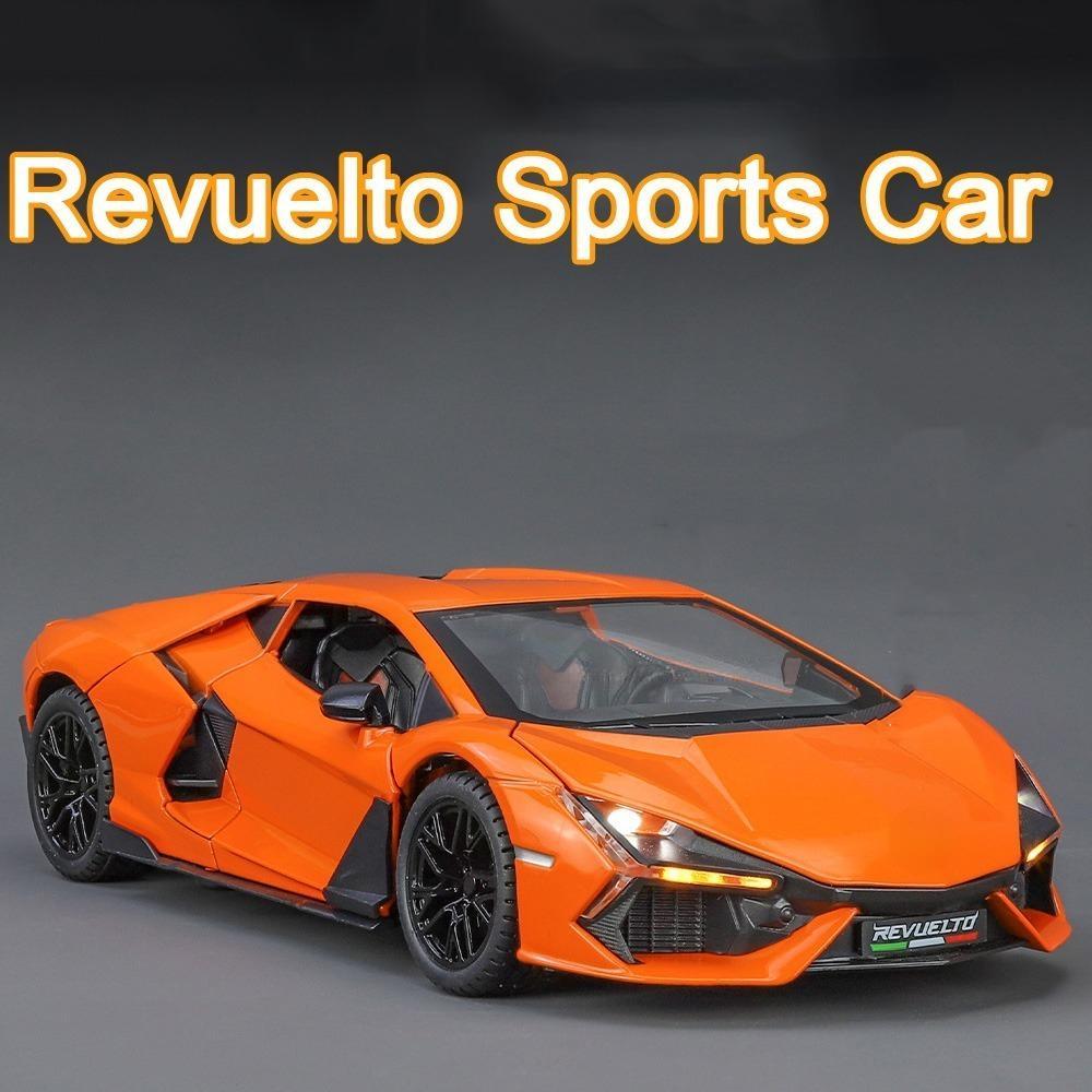 1/24 Lamborghini Revuelto Sports Car Toy Model Alloy Die Cast Four Wheel Suspension All Car Doors Can Be Opened Vehicle Models Collect Gifts