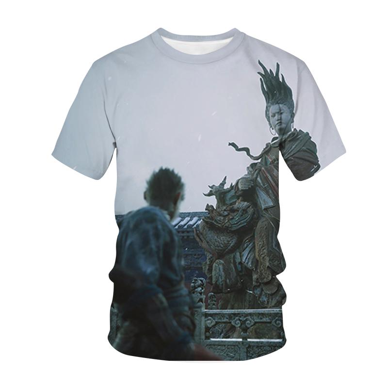 Hot Sale Role Playing Games Black Myth Wukong 3d Print T-shirt 3D Fashion Men/Women Short Sleeve T Shirt Unisex Streetwear Tee