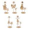 Taper Candle Holder Christmas Candlestick Candelabrum Club Farmhouse Candles Stand Candelabra for Living Room Mantel New Year