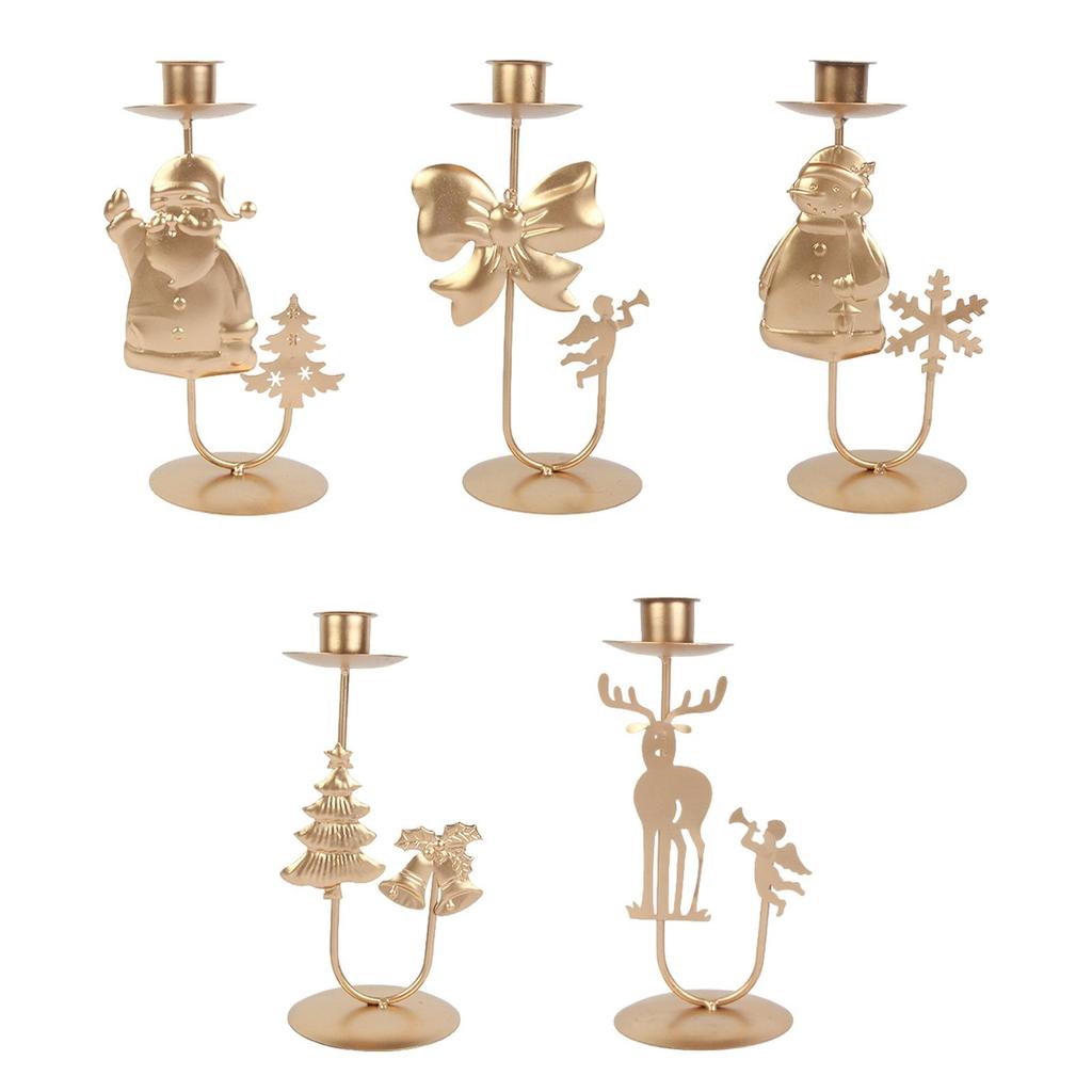 Taper Candle Holder Christmas Candlestick Candelabrum Club Farmhouse Candles Stand Candelabra for Living Room Mantel New Year