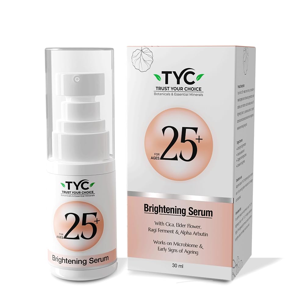 TYC Brightening Serum 25+ | For Ages 25+ | Natural Antioxidants, Centella Asiatica | Brightens & Evens Skin & Hyperpigmentation, Boosts Collagen &