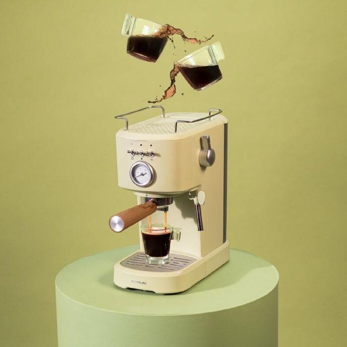 Cecotec machine à café expresso power espresso 20 retro vert