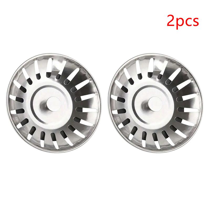 2pcs Kitchen Sink Strainer Stopper Waste Plug Filter Floor Drain Essential Accessory for Home