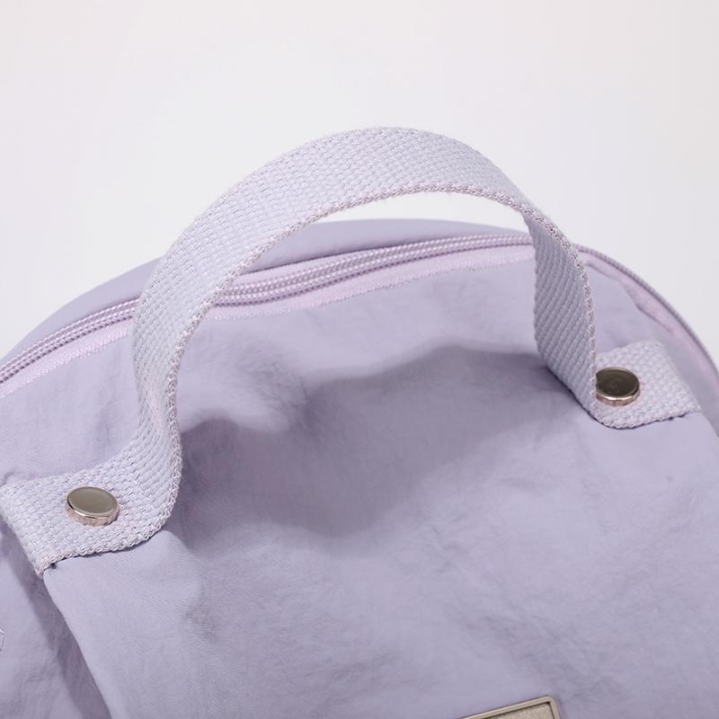 Lightweight Nylon Backpack with Side Zipper Pockets Top Handle Casual Daypack for Women Daily Commute Travel