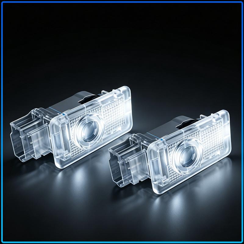 2 uds Luz LED de Bienvenida Insignia de Puerta de Coche Lámpara Proyector HD Inalámbrica Para Cadillac XT5 XTS CTS BLS SLS DTS SRX Escalade Tiburon Deville