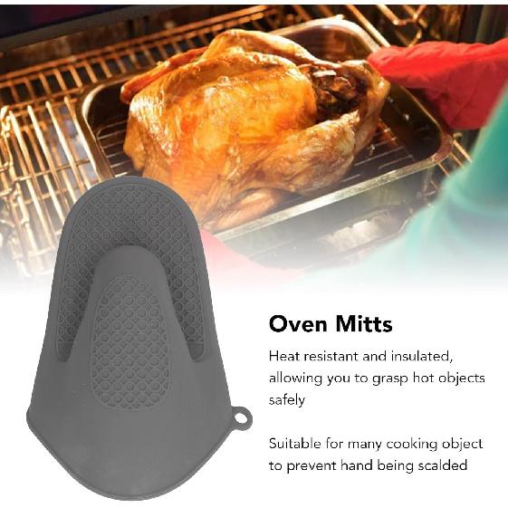 1 Pairs Mini Oven Gloves Silicone Heat Cooking Pinch Mitts Potholder for Kitchen Cooking & Baking, Silicone Oven Mitts Heat Resistant, Mini Oven