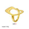 Stainless Steel Hollow Out Geometric Irregular Gold Color Rings Creative Statement Finger Ring Jewelry Accessories Dropshipping
