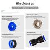 Pneumatic PU-4/6/8/10/12 Straight Air Hose Quick Connector for High-Pressure Air Compressors