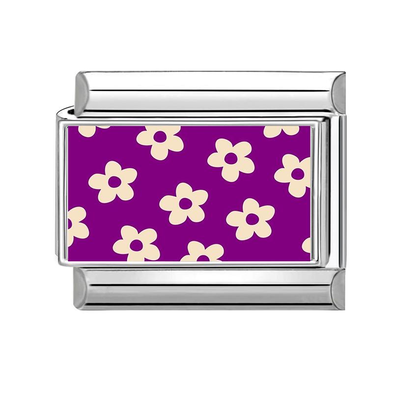 Fashion Purple Red Star Romantic Planet Daisy Cat Bead Fit 9mm Italian Charm Bracelet Stainless Steel Girls' DIY Making Jewelry
