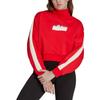 adidas Felpa Pullover Originals con Stampa a Strisce Trefoil e Collo Alto da Donna Top Rossi IA3931