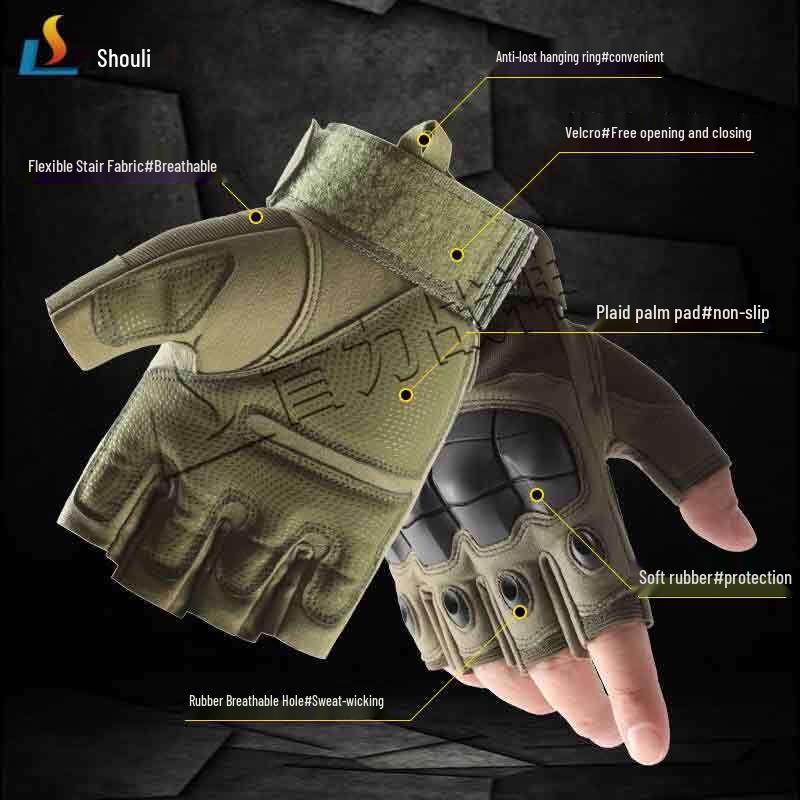 Shoulizhanshen Tactical Half-Finger Gloves