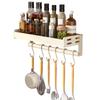 Modern White Aluminum Alloy Wallmounted Spice Rack With Multifunctional Storage For Kitchen Organization