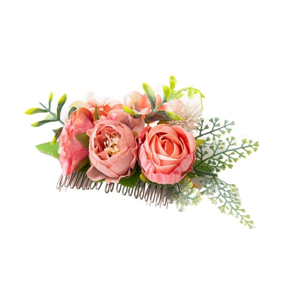 Bridal Crystal Hair Ornaments Flower Leaf  Hair Comb Flower Hair Comb Bridal Hair Accessories
