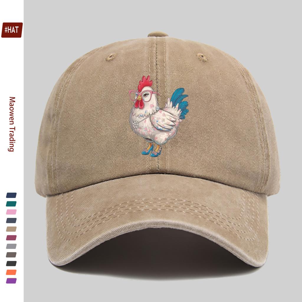 pc pcs Adjustable Trucker Cap with Buckle Closure  Anthropomorphic Chick Print Suitable for for Homecoming Beach Parties Sk