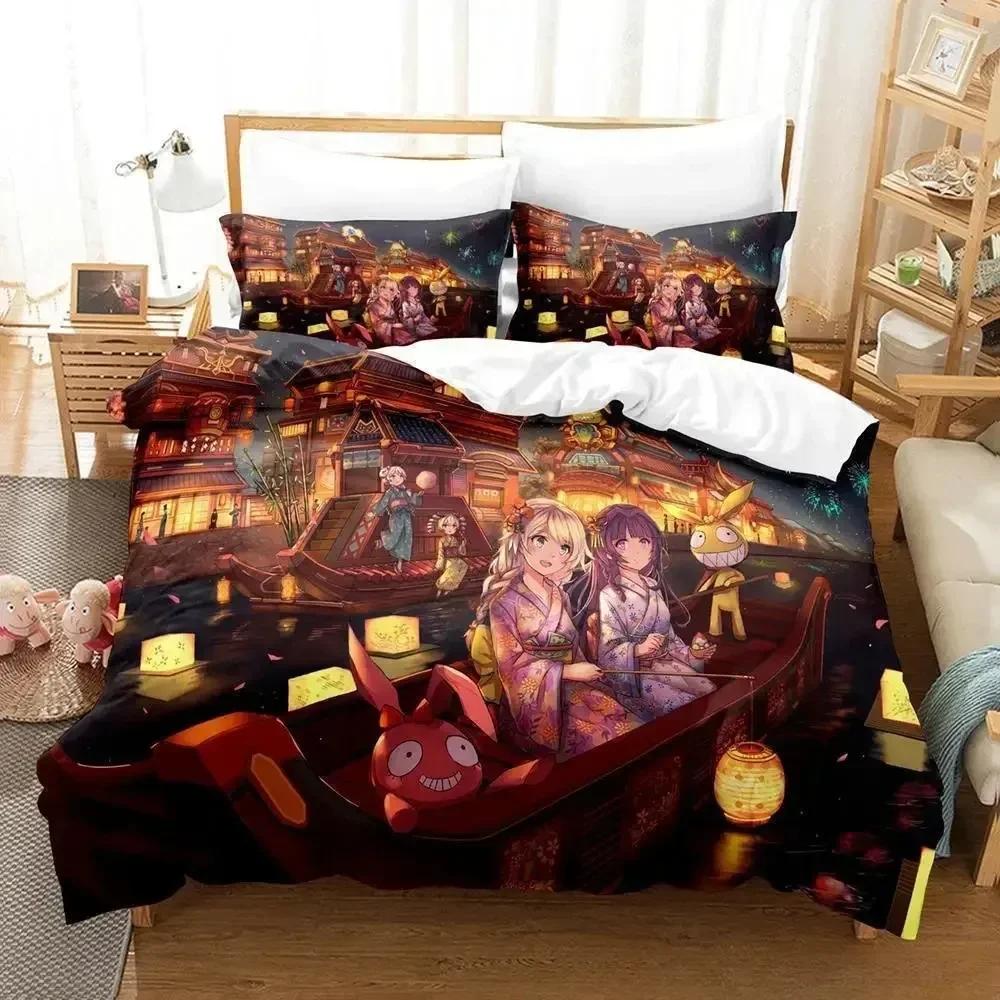 Game Honkai Impact 3 Bedding Set Printed Bed Set With Pillowcase Bed Duvet Cover Soft Queen King Size Bedclothes Home Adult Kid