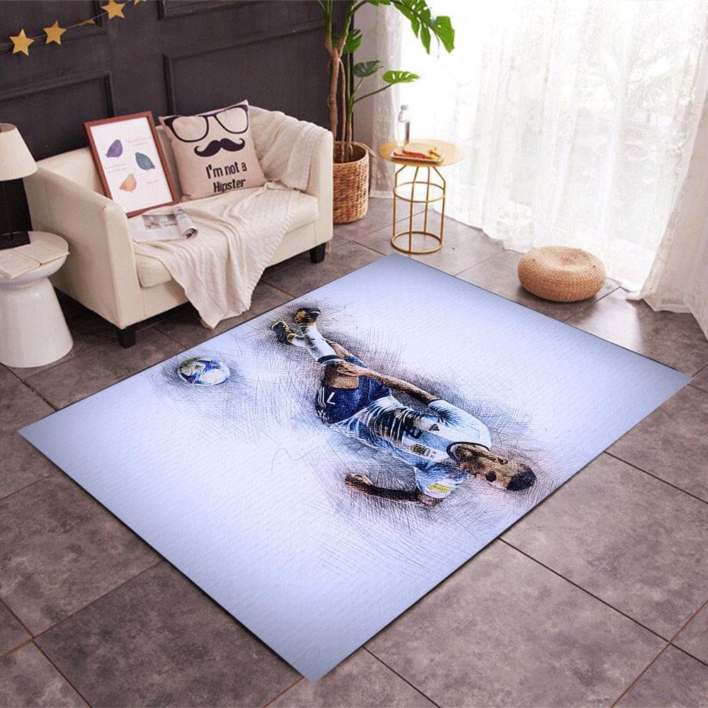 Inter Milan Player Action Area Rug Perfect for Hallway Playrooms Game Room Kitchen Antislip Carpet Office home decor Wedding Party Gift