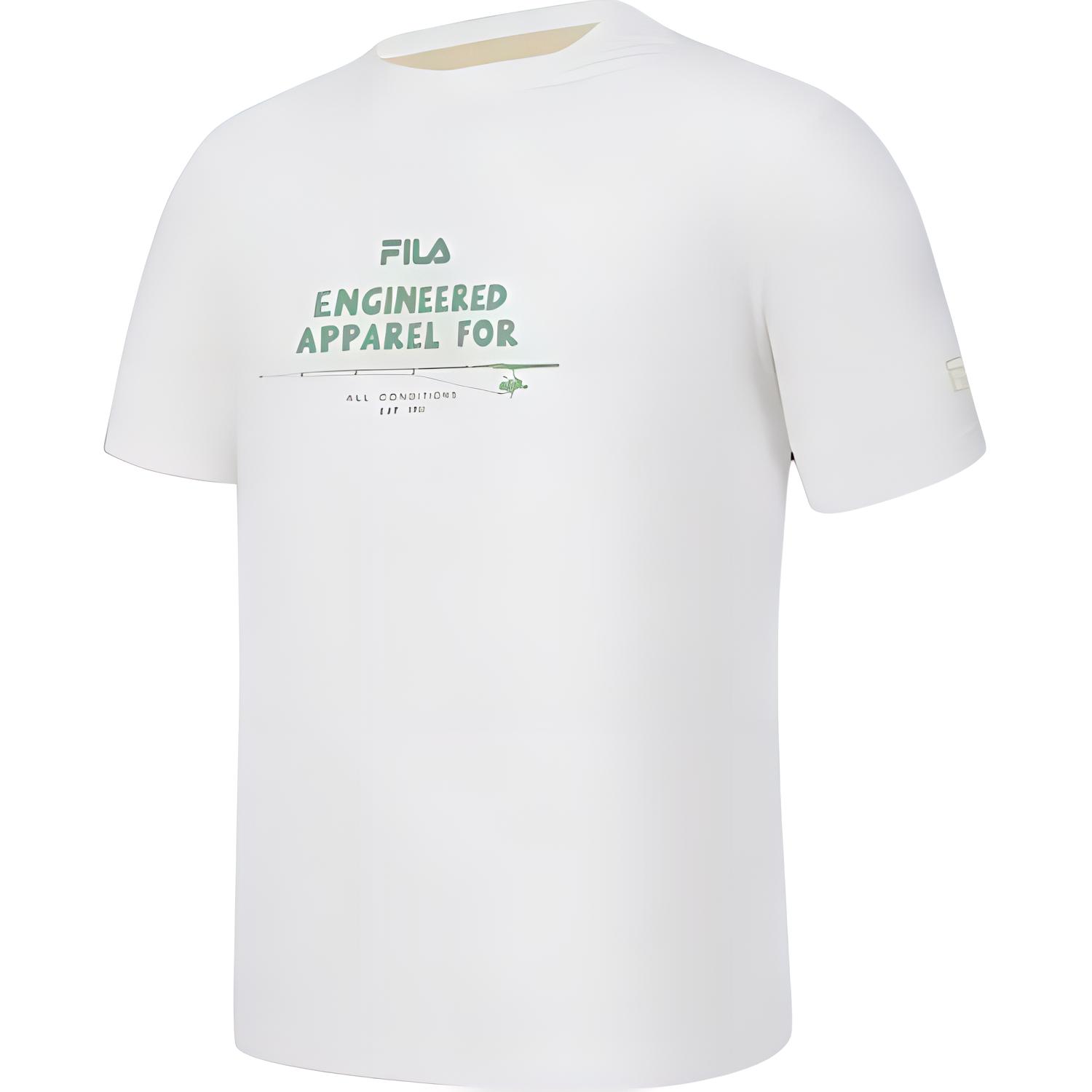 FILA T Shirts Men s Snow Crew Neck Moderate A11M427112F-WT XL