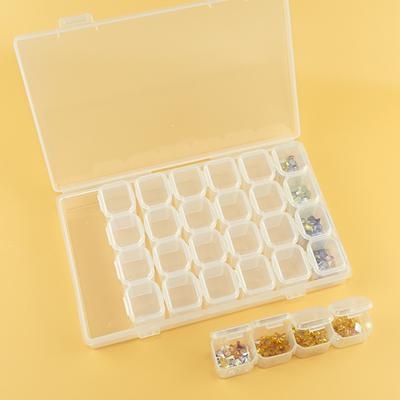 Transparente 28er Aufbewahrungsbox für Nail Art Strasssteine und Schmuck