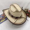 Spring And Summer Men'S And Women'S Western Denim Straw Straw Hat Shading Knight Hat Sun Hat