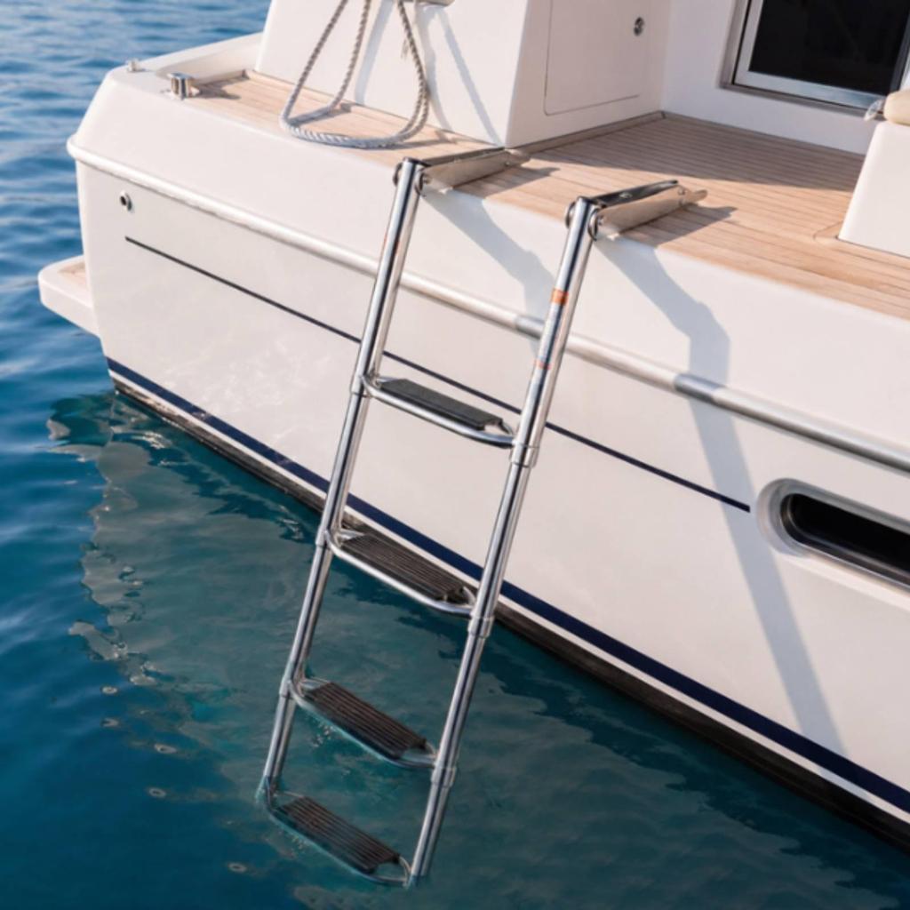 Marine Boarding Ladder AntiSlip Retractable Boat for Swim Decks