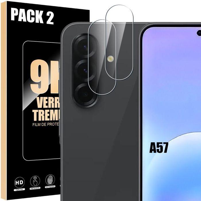 2 x Protection Caméra Verre Trempé pour Samsung Galaxy A57 5G - Antichoc Anti-Rayures Rigide