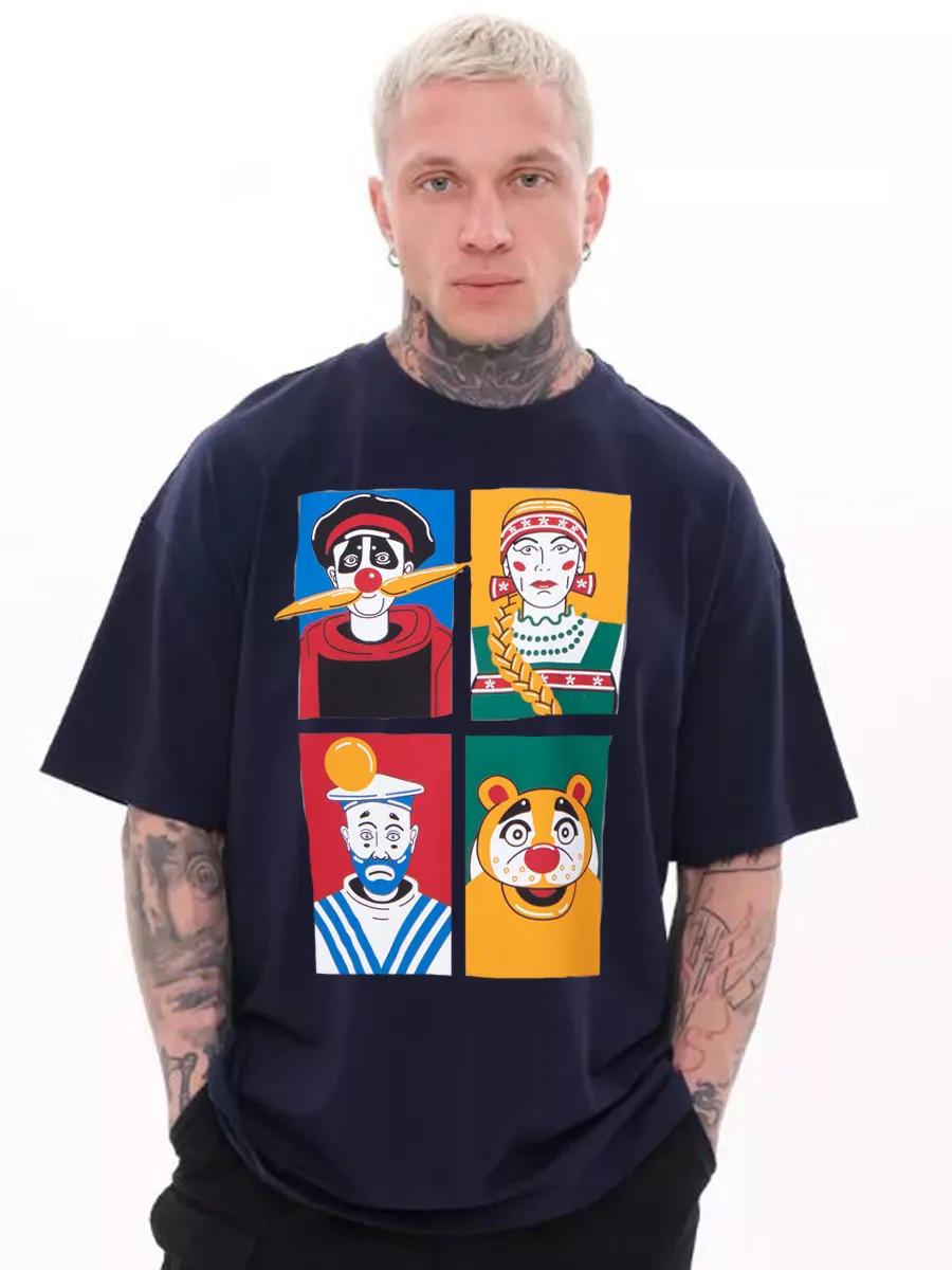 T-shirt with print for sports casual 4XL