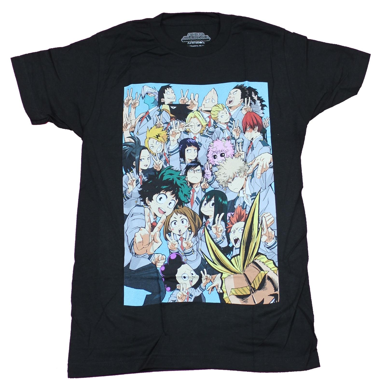 My Hero Academia Adult New T-Shirt - Giant Class Group !-A Student Box L