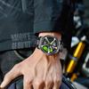 LIGE Unique Design Quartz Man Watch Creative Stainless Belt Casual Sport Waterproof Luminous Rotating Wheel Dial Watches for Men