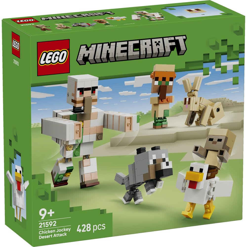 LEGO Minecraft Chicken Jockey Attack in Desert Toy 21592 for Boys and Girls