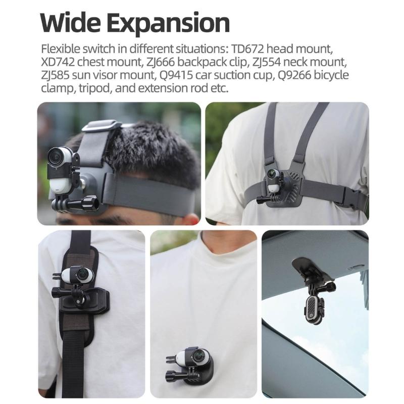 Action Camera Holder, Instants Flip Between Portrait and Landscape Stand , Flashes Transfer Companions for GO 3/3S